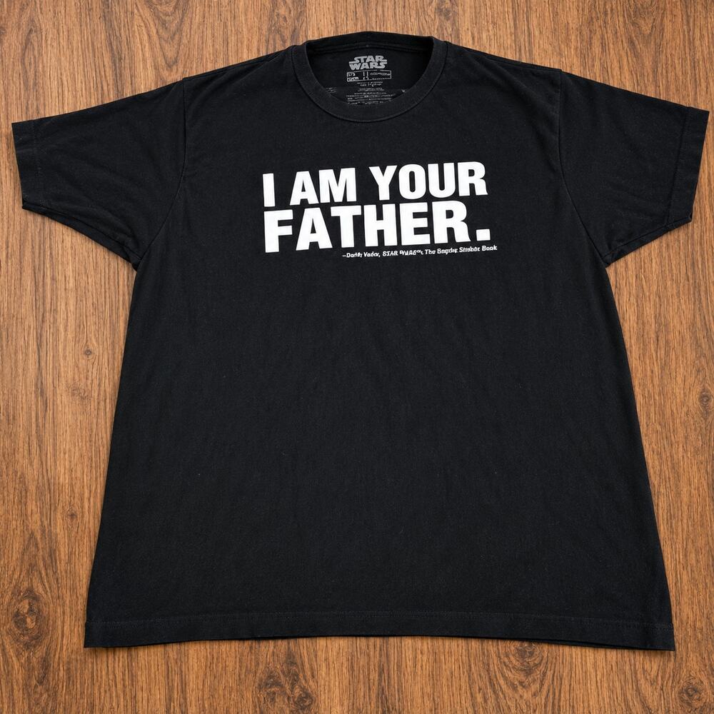 Star Wars I Am Your Father Graphic T-Shirt 2XL Black Fifth Sun 100% Cotton